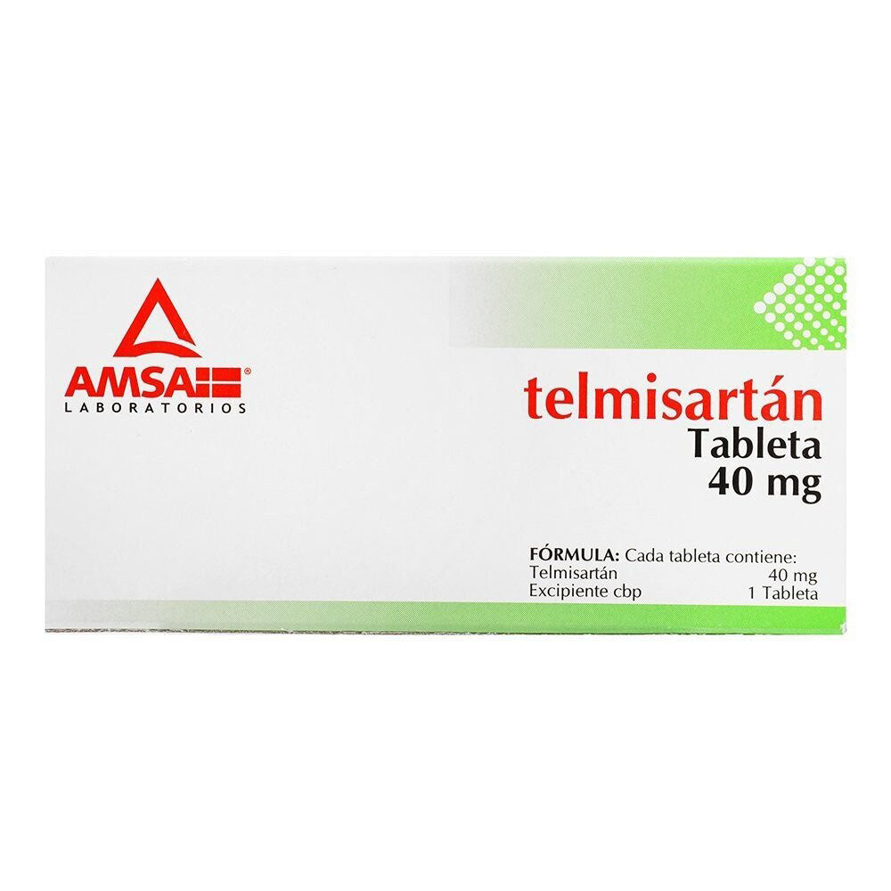 Telmisartan 40 Mg Con 28 Tabletas Amsa Generico