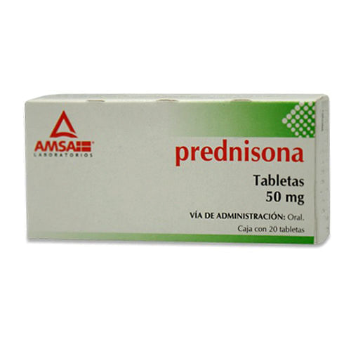 Prednisona 50 Mg Con 20 Tabletas Amsa Generico