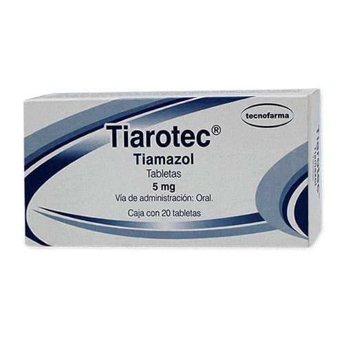 Tiamazol Tiarotec 5 Mg Con 20 Tabletas
