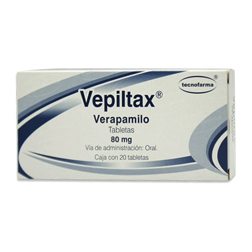 Verapamilo Vepiltax Tabletas 80 Mg Con 20