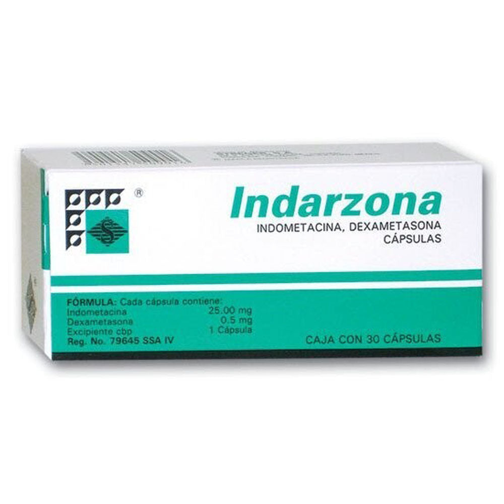 Indometacina Dexametasona Indarzona 25 / 0.5 Mg Con 30 Tabletas