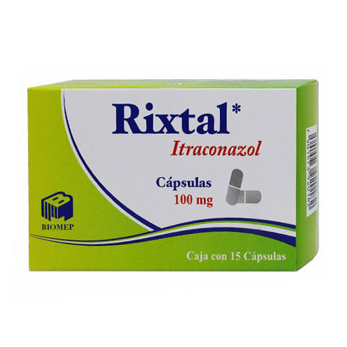 Itraconazol Rixtal 100 Mg Con 15 Capsulas