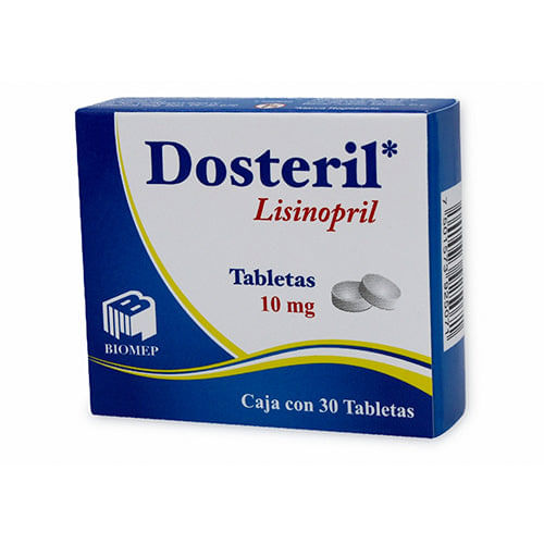 Lisinopril Dosteril 10 Mg Con 30 Tabletas