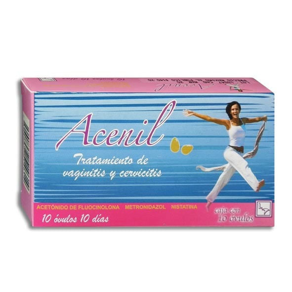 Fluocinolona Metronidazol Acenil Ovulos Con 10 Pza