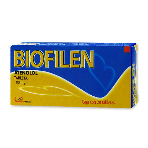 Atenolol Biofilen 100 Mg Con 28 Tabletas