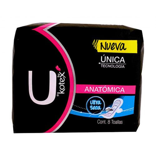 Toallas Sanitarias Kotex Unik Anat U-S Con 8
