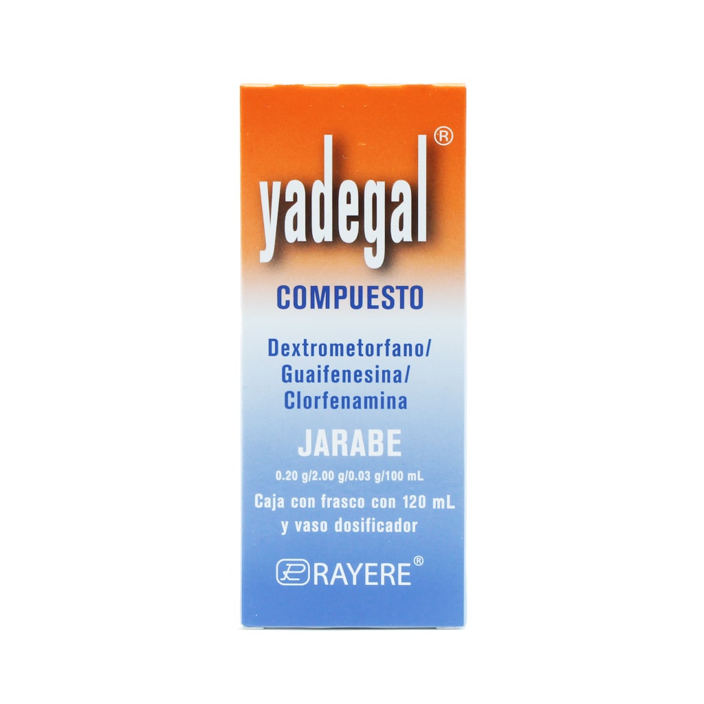 Dextrometorfano Guaifenesina Yadegal Comp Jarabe 120 Ml