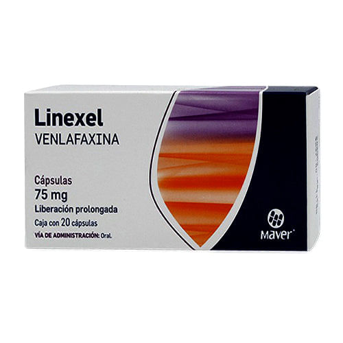 Venlafaxina Linexel 75 Mg Con 20 Capsulas