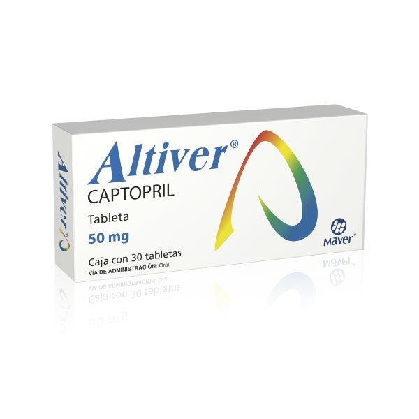 Captopril Altiver 50 Mg Con 30 Tabletas