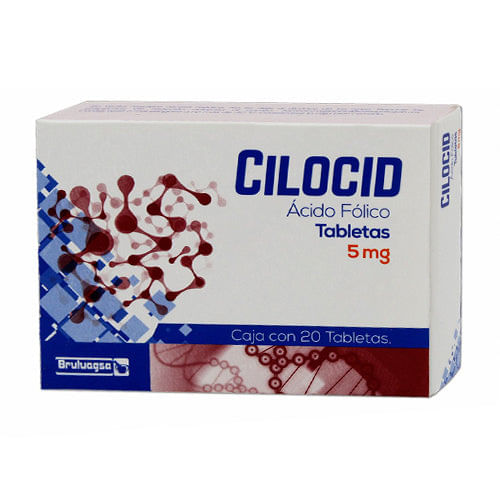 Acido Folico Ciloción Id 5 Mg Con 20 Tabletas