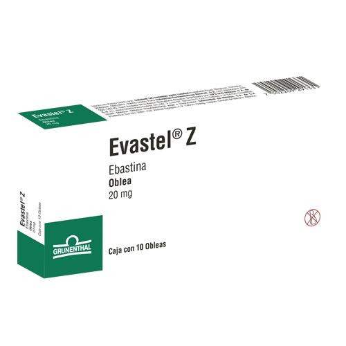 Evastel Z 20 Mg Con 10 Obleas