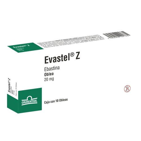 Evastel Z 20 Mg Con 10 Obleas