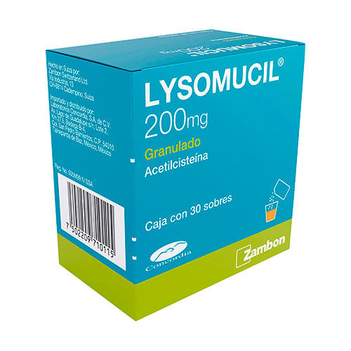 Lysomucil 200 Mg Con 30 Sobres