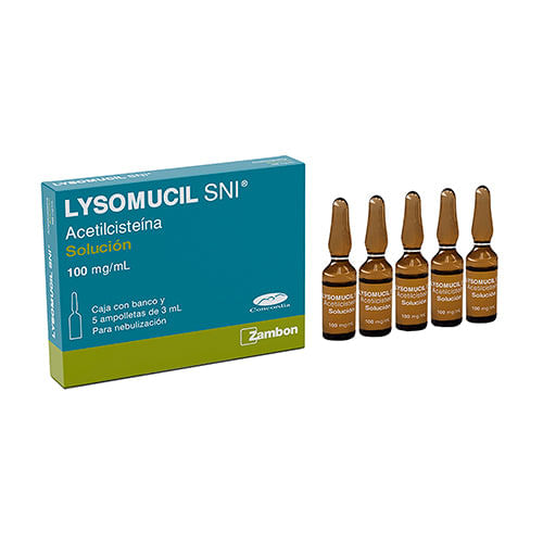Lysomucil Solución 100 Mg / Ml Con 5 Ampulas