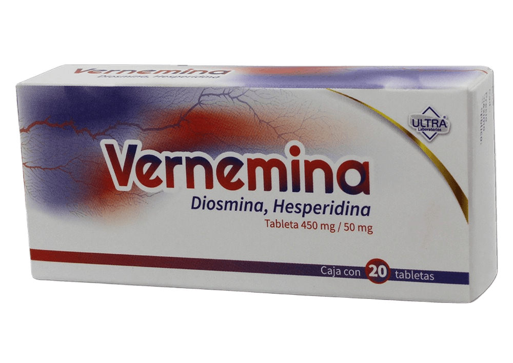 Diosmina Hesperidina Vernemina 450 / 50 Mg Con 20 Tabletas Ultra