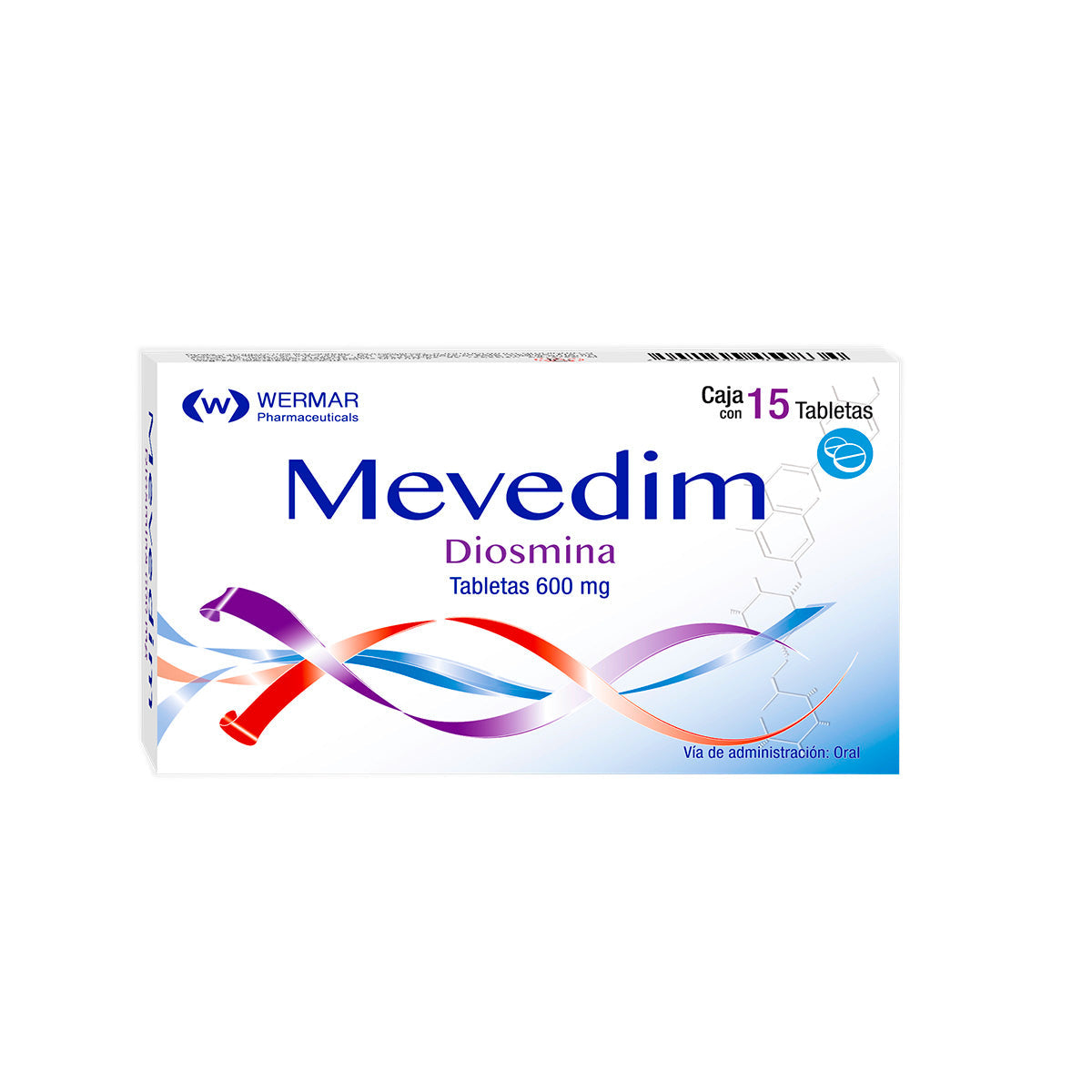 Diosmina Mevedim 600 Mg Con 30 Tabletas
