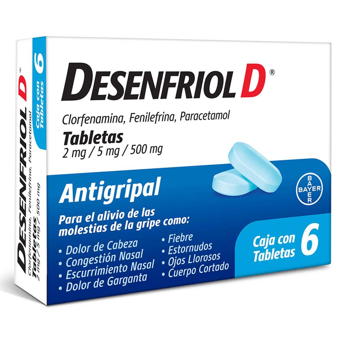 Desenfriol D 2 / 5 / 500 Mg Con 6 Tabletas