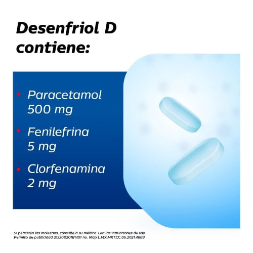 Desenfriol D 2 / 5 / 500 Mg Con 6 Tabletas