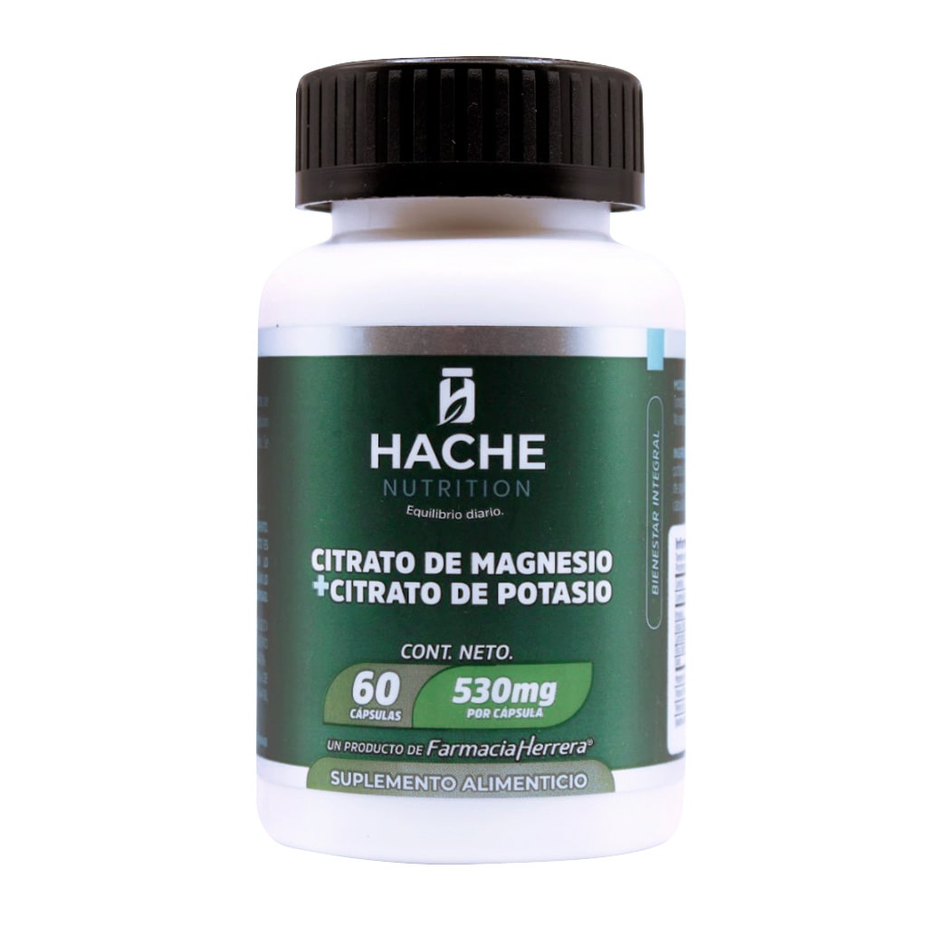 Magnesio Citrato 500 Mg/ Potasio Citrato 500 Mg Fco 60 Cap Hache Nutrition 7502293761314