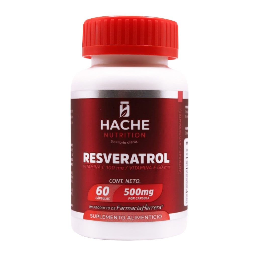 Resveratrol 300 Mg/ Vit C 100 Mg/ Vit E 60 Mg Fco 60 Cap Hache Nutrition 7502293761345