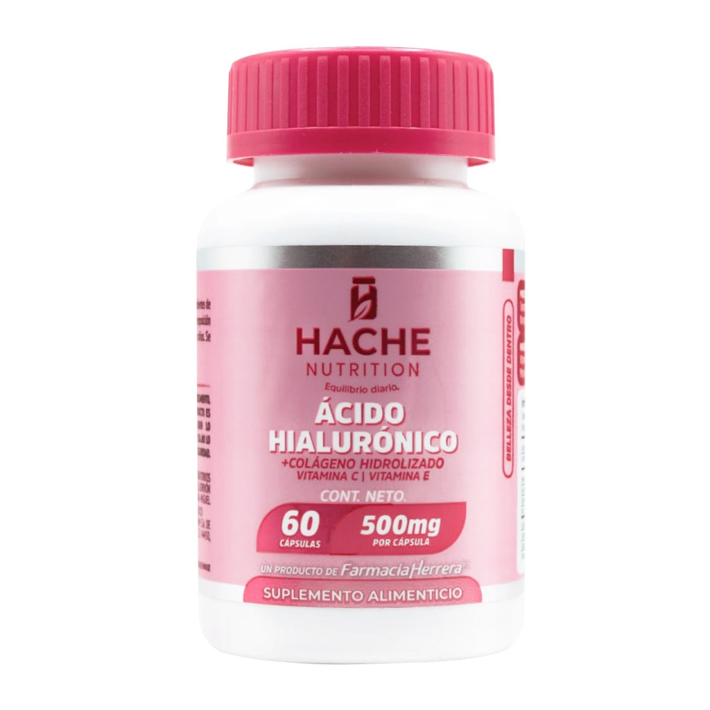 Acido Hialuronico + Colageno + Vit C + Vit E Fco 60 Cap Hache Nutrition 7502293761406