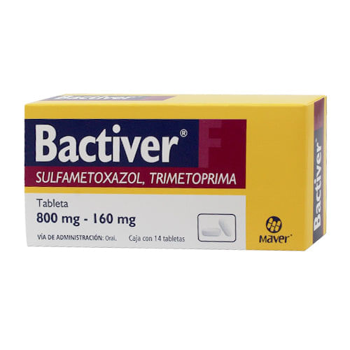 Sulfametoxazol Trimetoprima Bactiver 800 / 160 Mg Con 14 Tabletas