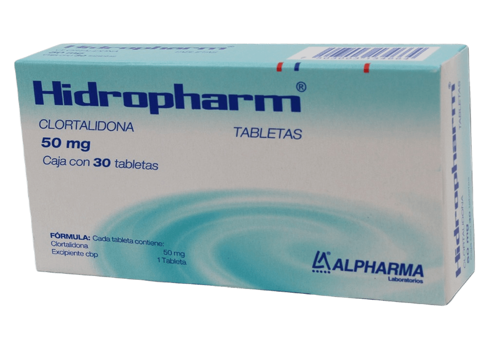 Clortalidona Hidropharm 50 Mg Con 30 Tabletas