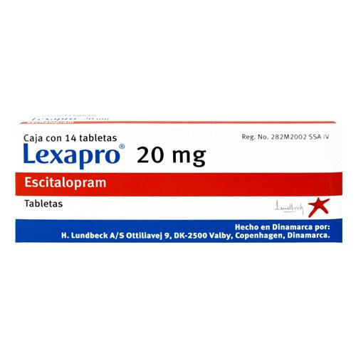 Lexapro 20 Mg Con 14 Tabletas
