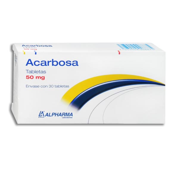 Acarbosa 50 Mg Con 30 Tabletas Alpharma Generico