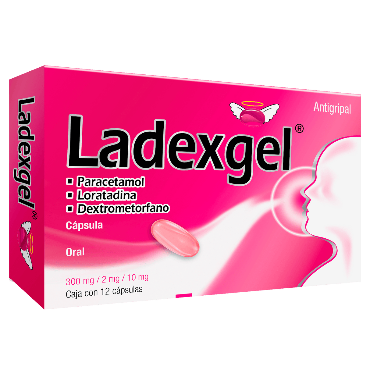 Paracetamol Loratadina Ladexgel 300 / 2 / 10 Mg Con 12 Capsulas