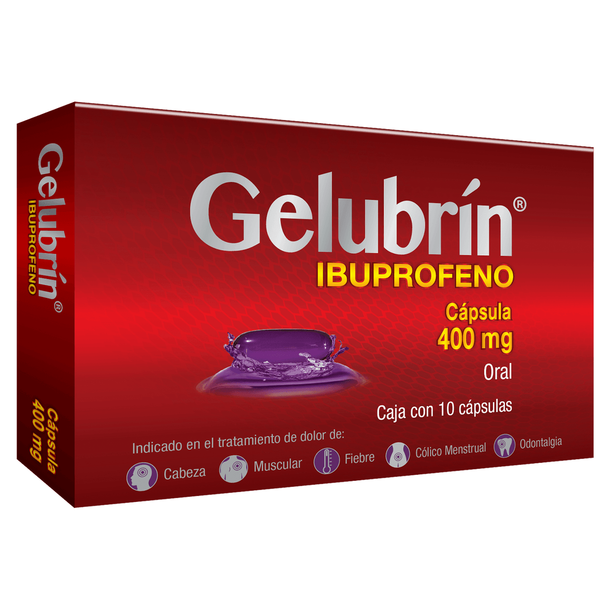Ibuprofeno Gelubrin 400 Mg Con 10 Capsulas