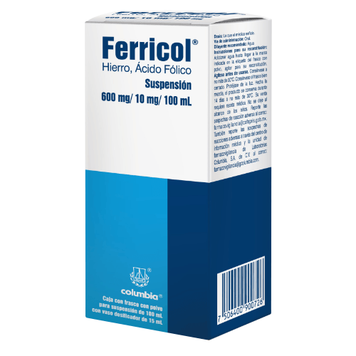 Ferricol 600 / 10 Mg Suspension 100 Ml Polvo Columbia