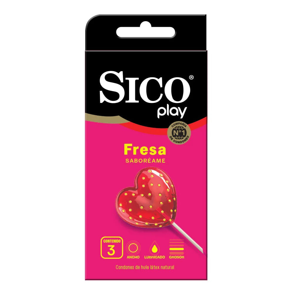 Sico Play Fresa Saboreame 3 Pzs