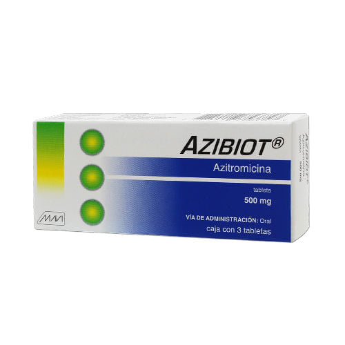 Azitromicina Azibiot 500 Mg Con 3 Tabletas