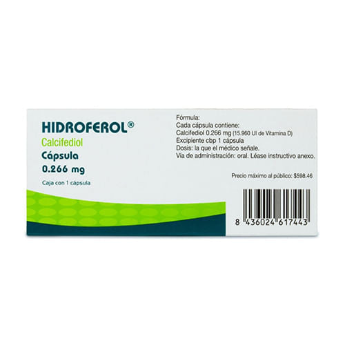 Hidroferol 0.226 Mgcon 1 Capsula