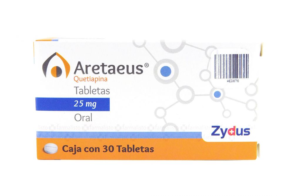 Aretaeus 25 Mg Con 30 Tabletas