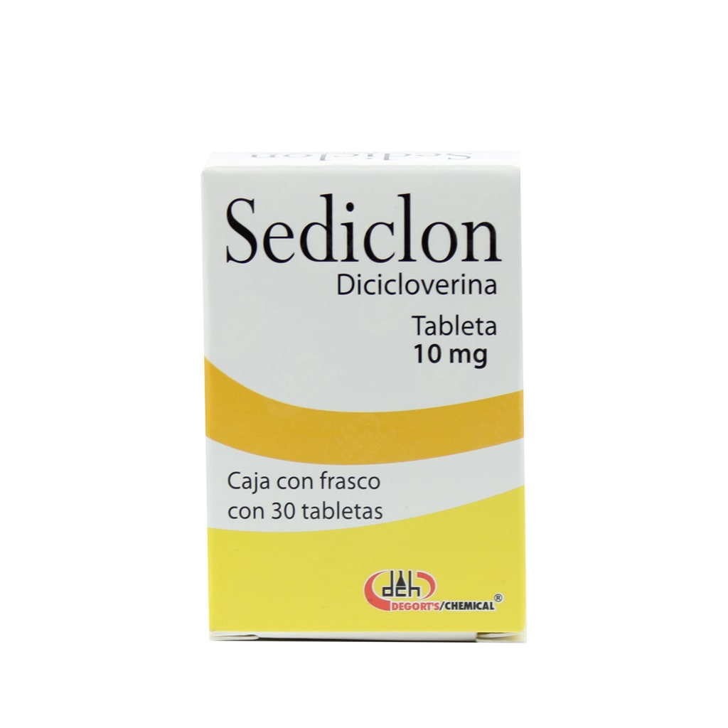 Dicicloverina Sediclon 10 Mg Con 30 Tabletas 7501825300786