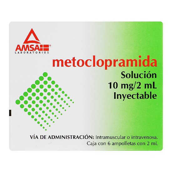 7501349024632-Metoclopramida Solución Inyectable 10 Mg / 2 Ml 6 Ampulas Amsa Generico-1