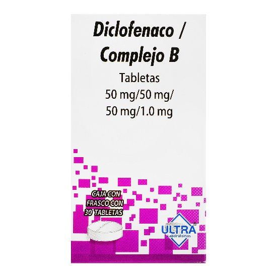 7502216790865-Diclofenaco / Complejo B Con 30 Tabletas Ultra / Avivia Generico-1