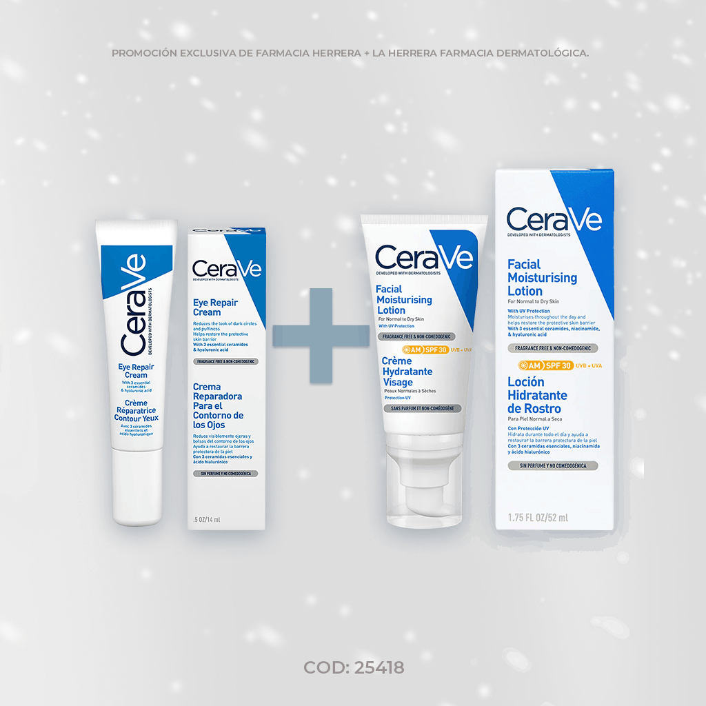 Kit Cerave Contorno Ojos 14Ml + Locion Hidra 52Ml