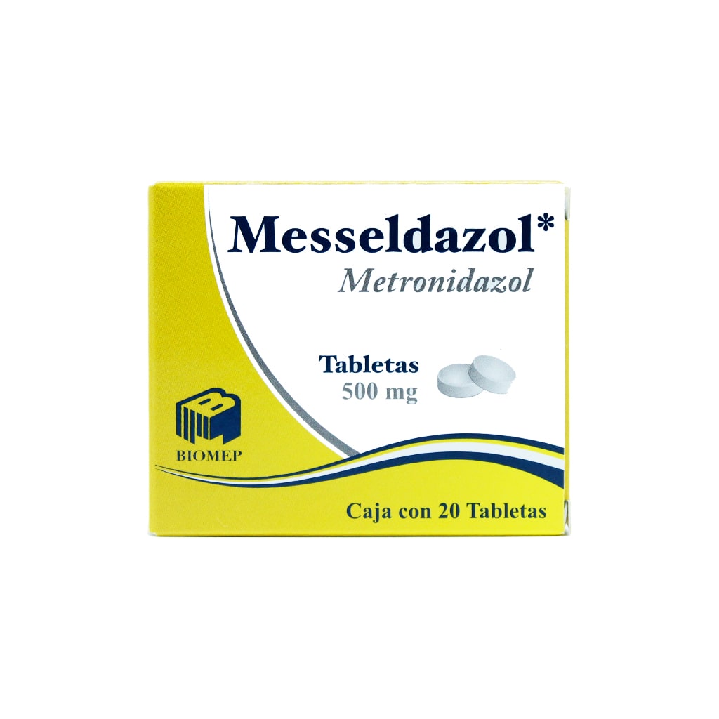 Metronidazol Messeldazol 500 Mg Con 20 Tabletas 7501573900016