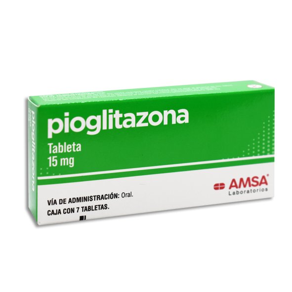 Pioglitazona 15 Mg Con 7 Tabletas Amsa Generico 7501349021211
