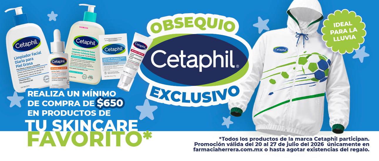 Promocion, Obsequio de un Jersey Rompevientos en la compra de $650 pesos en productos Cetaphil