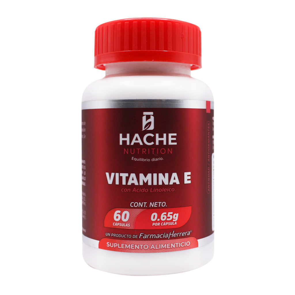 Vitamina E 400 Mg Frasco 60 Capsulas Hache Nutrition 7502293761413