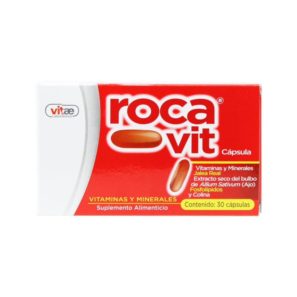 Vitaminas Jalea Ajo Colina Rocavit Con 30 Perlas 7501478310552