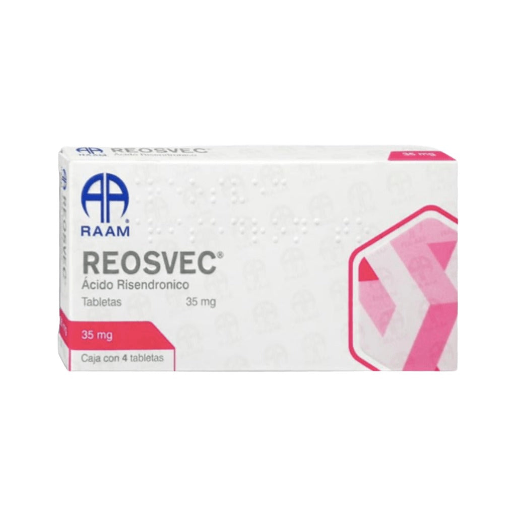 Acido Risendronico Reosvec 35Mg 4 Tabletas Raam 7502227871904