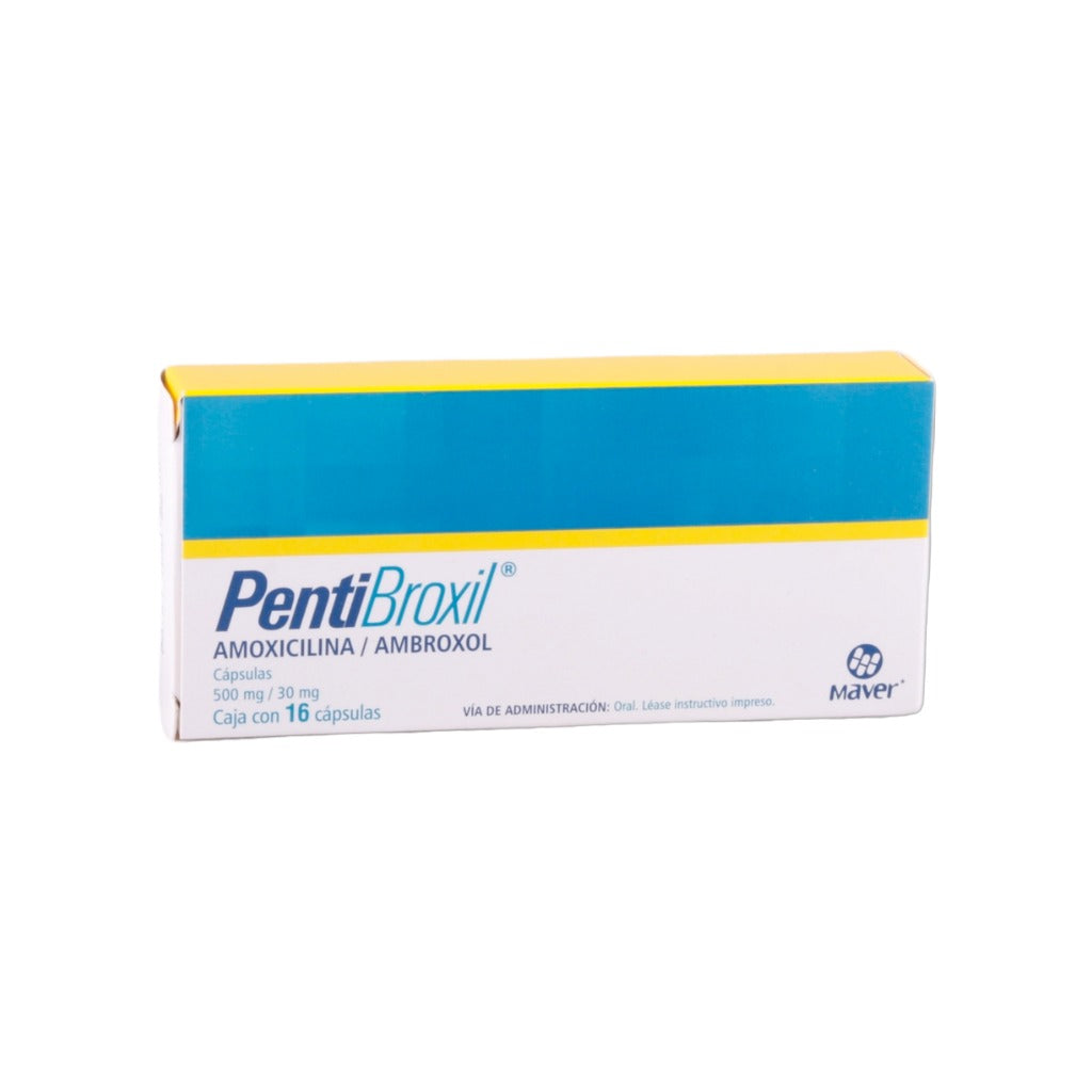 Amoxicilina Ambroxol Pentibroxil 500 / 30 Mg Con 16 Capsulas 7503000422757