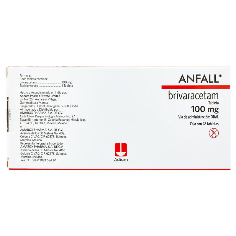 Anfall100 Mg 28 Tabletas 7730766003726 7