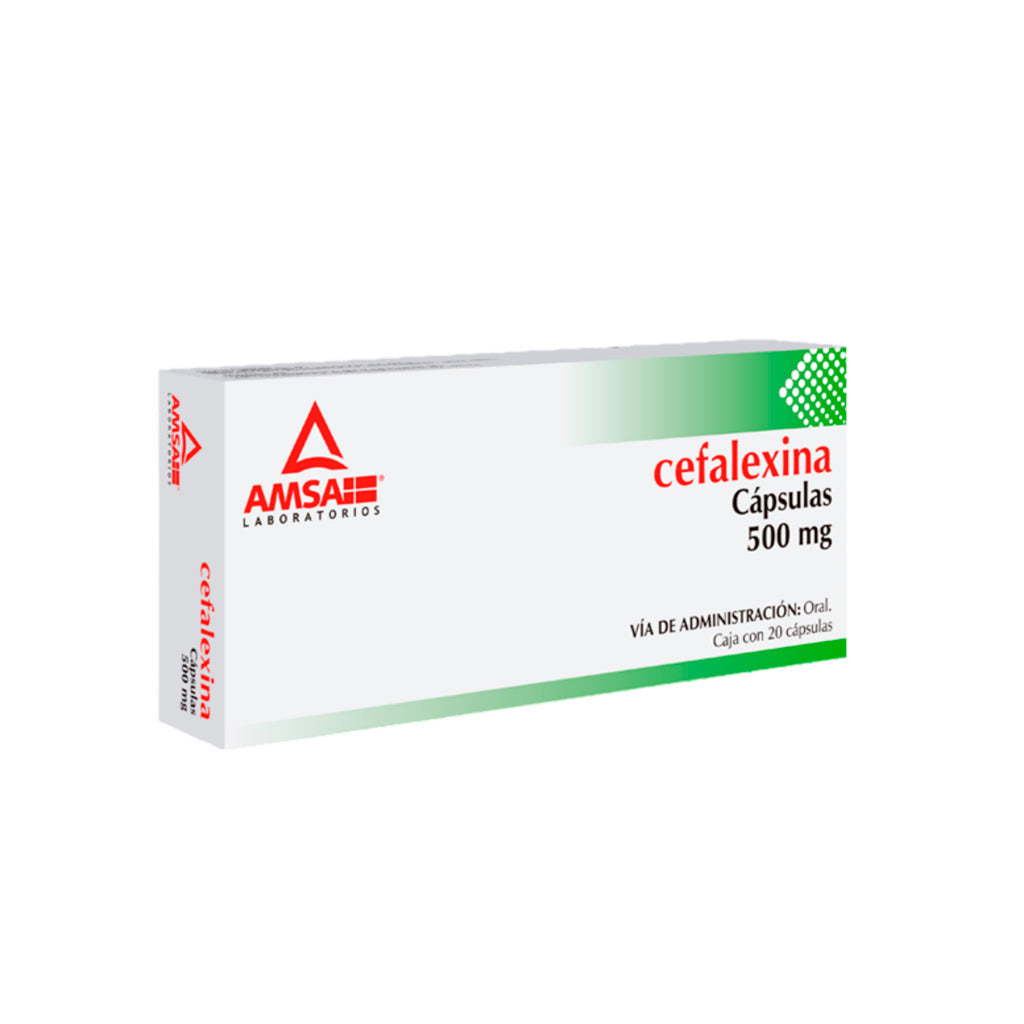 Cefalexina 500 Mg Con 20 Capsulas Amsa Generico 7501349021181