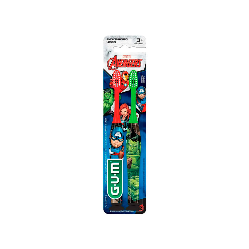 Cepillo Dental Infantil Avengers 2 Piezas Gum 0070942001083